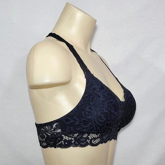 XS X-SMALL Xhilaration Push Up Racerback Lace Bra Bralette Black NWT - Picture 4 of 6